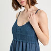 Robe évasée bretelles bleu gris femme