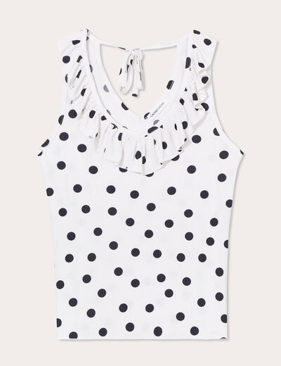 Blouse bretelles larges blanc femme
