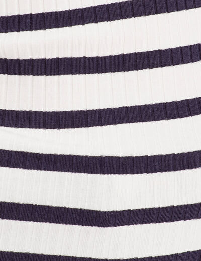 T-shirt cintré col montant blanc femme