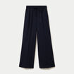 Pantalon bootcut taille standard bleu marine femme