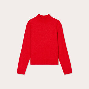 pull col montant rouge femme Pull col montant rouge femme