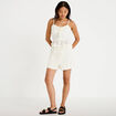 Short dentelle ecru femme