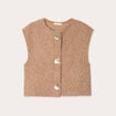 Gilet sans manches marron clair femme