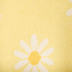 Gilet col v motif fleur jaune clair femme