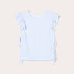T-shirt noeuds côtés bleu femme