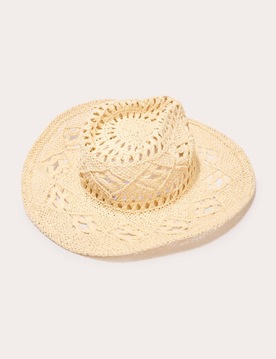 Chapeau d'été tressé sable femme