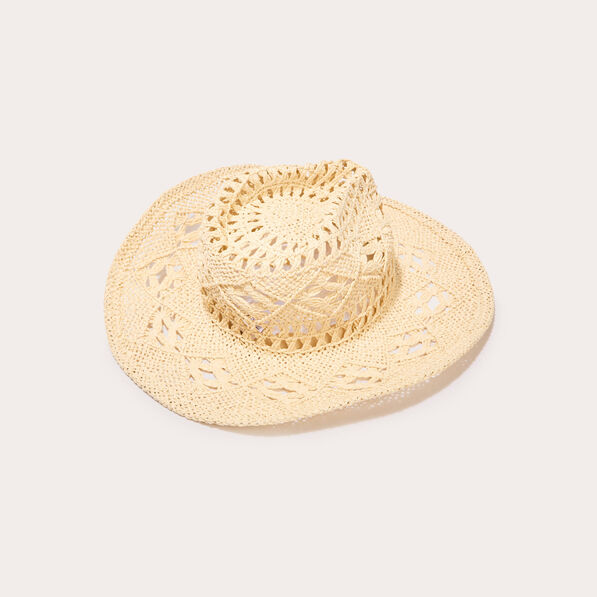 Chapeau d'été tressé sable femme
