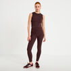 D&eacute;bardeur col rond activewear marron fonc&eacute; femme
