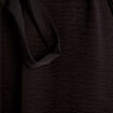 Robe longue chemise ceinturée noir femme