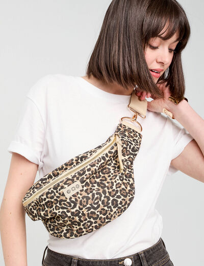 Sac banane beige femme