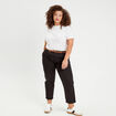 Pantalon chino 7/8ème noir femme