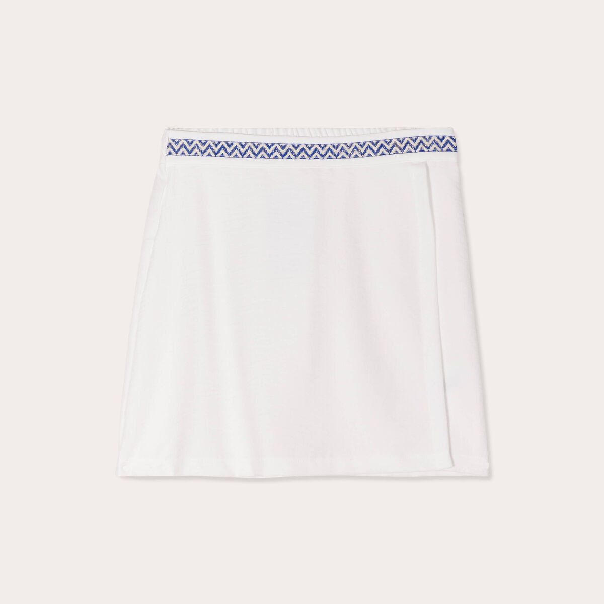 Jupe-short patineuse ecru femme