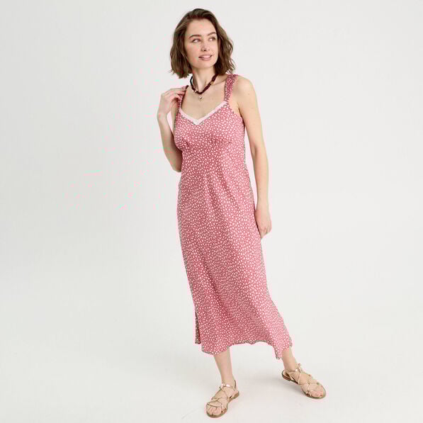 robe longue evasee rose femme Robe longue évasée rose femme
