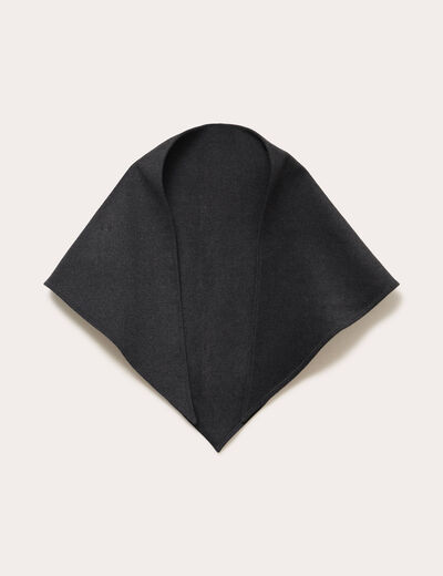 Plaid triangle gris fonc&eacute; femme