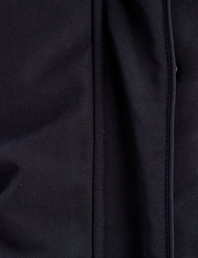 Parka &agrave; capuche fausse fourrure noir femme