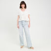 Blouse noeuds devant blanc femme