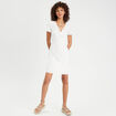 Robe empire évasée ecru femme