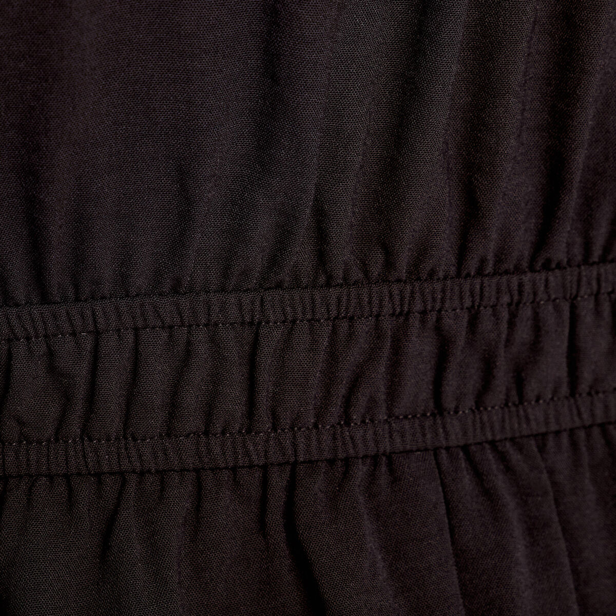 Robe évasée manches 3/4 noir femme