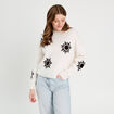 Pull manches longues ecru femme