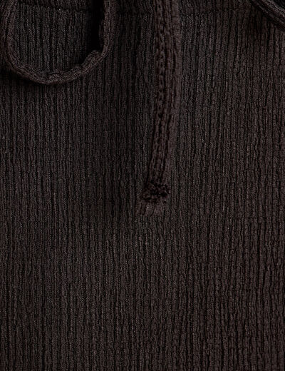 Robe droite avec noeud noir femme