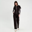 Combinaison pantalon en jean denim noir femme