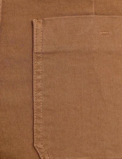 Pantalon bootcut taille basse en jean marron femme