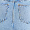 Jupe droite courte en jean clout&eacute;e denim double stone femme