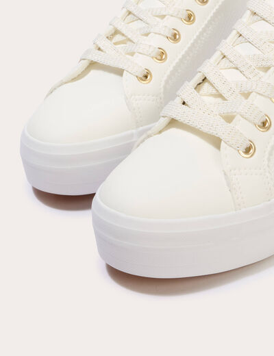 Basket ecru femme