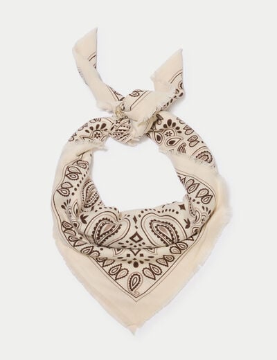 Foulard ecru femme