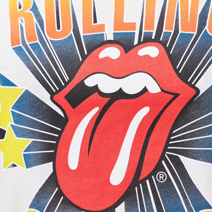 T-shirt Rolling Stones ecru femme