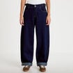 Jean barrel long en coton denim brut femme