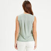 Blouse sans manches vert olive femme