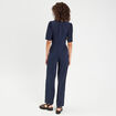 Combinaison pantalon nouée bleu marine femme