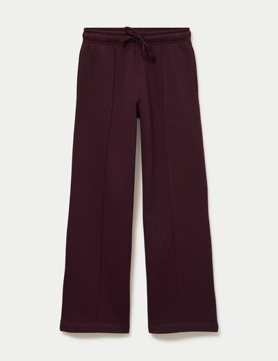 Pantalon large style jogging prune femme