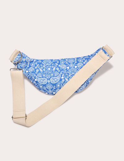 Sac banane bleu femme