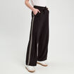 Pantalon large style jogging noir femme