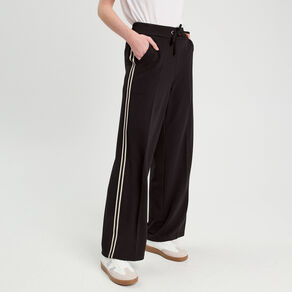 Pantalon large style jogging noir femme