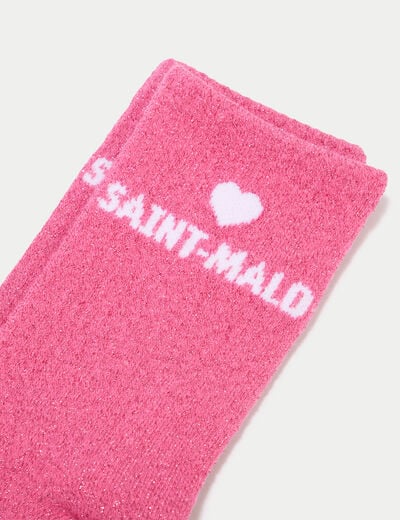 Lot 2 paires de chaussettes rose fushia femme