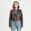 Veste biker simili cuir noir femme