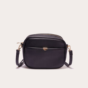 Sac bandoulière carré noir femme