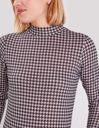 T-shirt manches longues beige femme