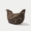 Sac banane velours c&ocirc;tel&eacute; vert kaki femme