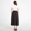 Robe longue bi-mati&egrave;re noir femme