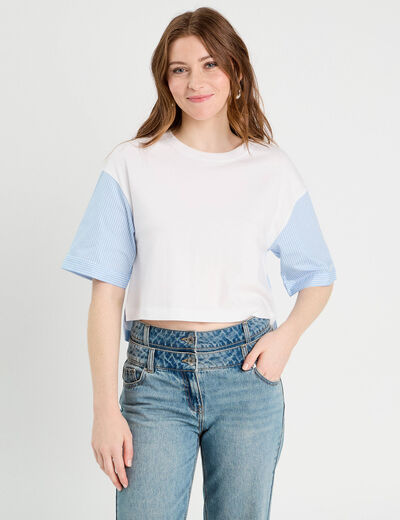 T-shirt oversize ecru femme