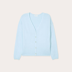 Gilet manches longues bleu ciel femme