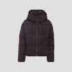 Doudoune droite zippée noir femme