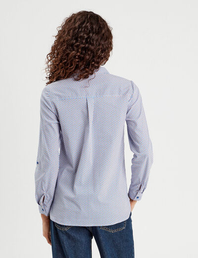 Blouse manches longues bleu femme