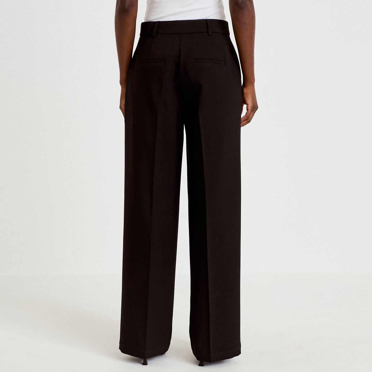 Pantalon bootcut taille standard noir femme