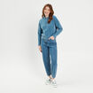 Pull à capuche bleu clair femme