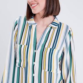 Chemise manches longues blanc femme